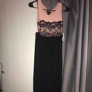 Pink and Black Formal Dress